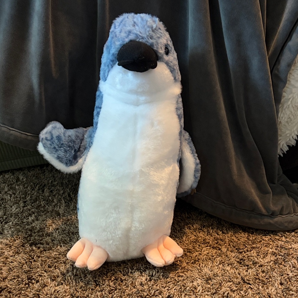Adorable Blue and White Penguin Plush